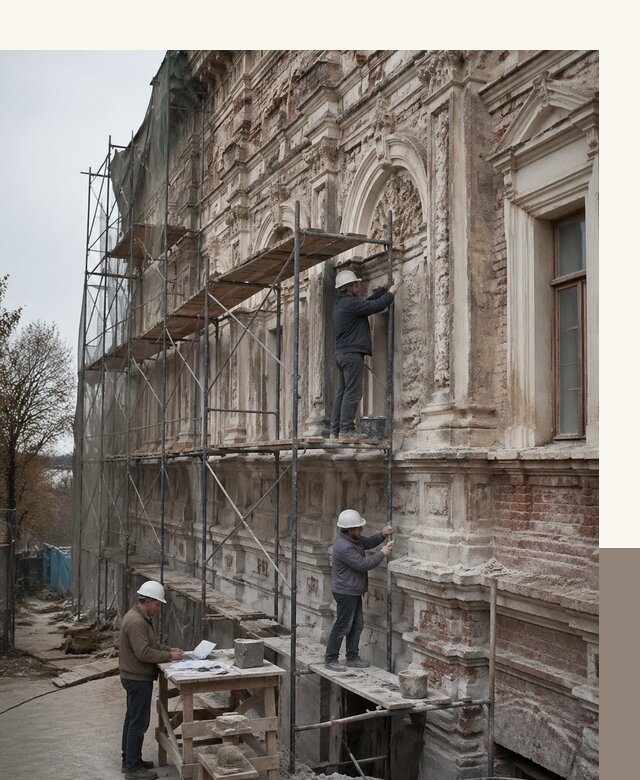 Реставрация объектов культурного наследия под ключ в Кольчугине