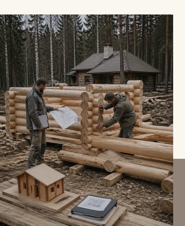 Проектирование и строительство домов из бревна в Кольчугине